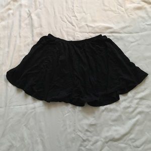Black suede skater skirt